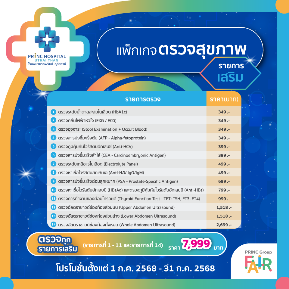 แพ็กเกจตรวจสุขภาพ (รายการเสริม)