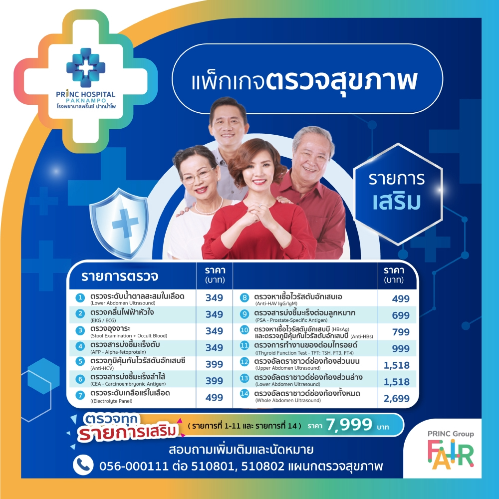 แพ็กเกจตรวจสุขภาพ (รายการเสริม)